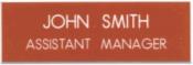 1" X 3" Engraved name badge with magnetic backing