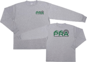 Gray Long Sleeved T-shirt printed with PRA logo