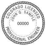 Petersen Specialty - Colorado Professional Engineer Seal. This and more professional engineer seals for every state available now. Order Today!