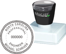 Petersen Specialty - North Carolina Professional Engineer Seal. This and more custom engineer, architect and land surveyor seals for every state available now. Order Today!