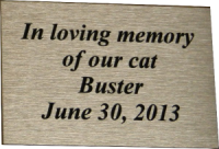 PMX2X3 - Large Silver Memorial Plaque