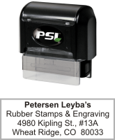 PSI Medium Address Stamp, Return Address, self-inking address, pre-inked address, custom address, personalized address, address stamp, 1854, PSI 1854,