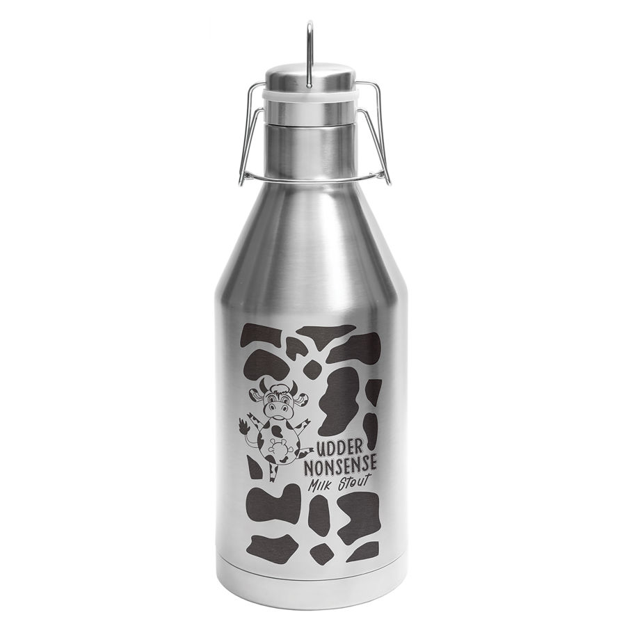 Polar Camel 64 oz. Stainless Steel Vacuum Insulated Growler with Swing-Top Lid.  Personalize with your own design.