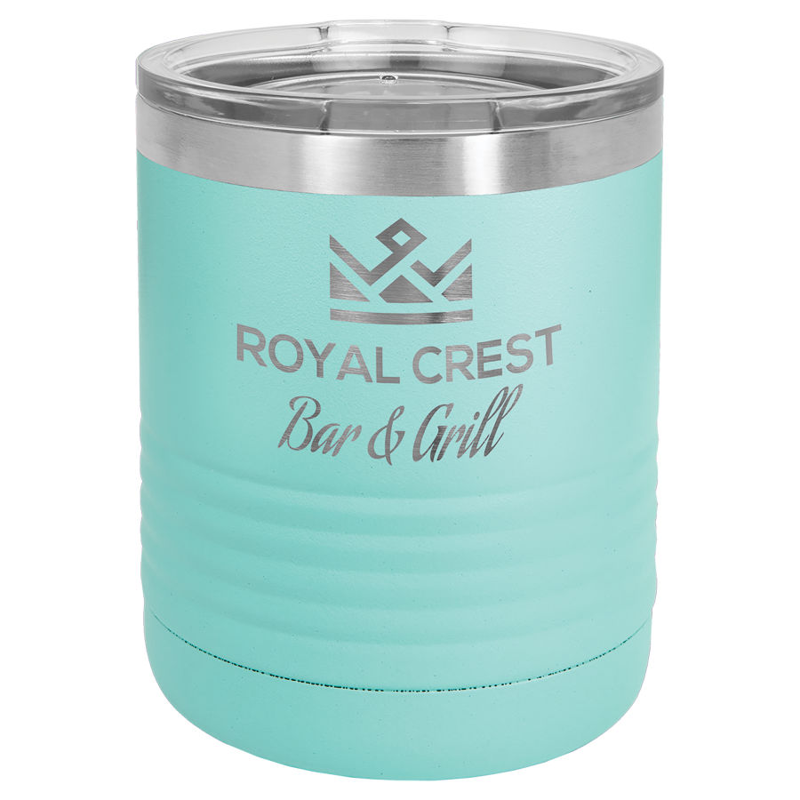 10 oz Powder Coated Teal Stainless Steel Polar Camel insulated tumbler.  Customizable with your personal image or saying.