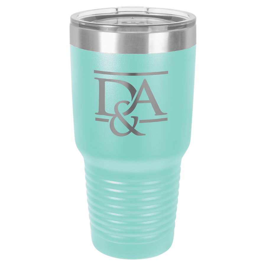 30 oz Teal Polar Camel insulated tumbler.  Customizable with your personal image or saying.