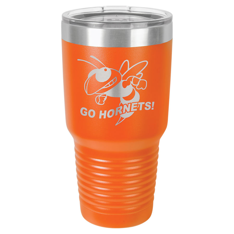 30 oz. Orange Polar Camel insulated tumbler.  Customizable with your personal image or saying.