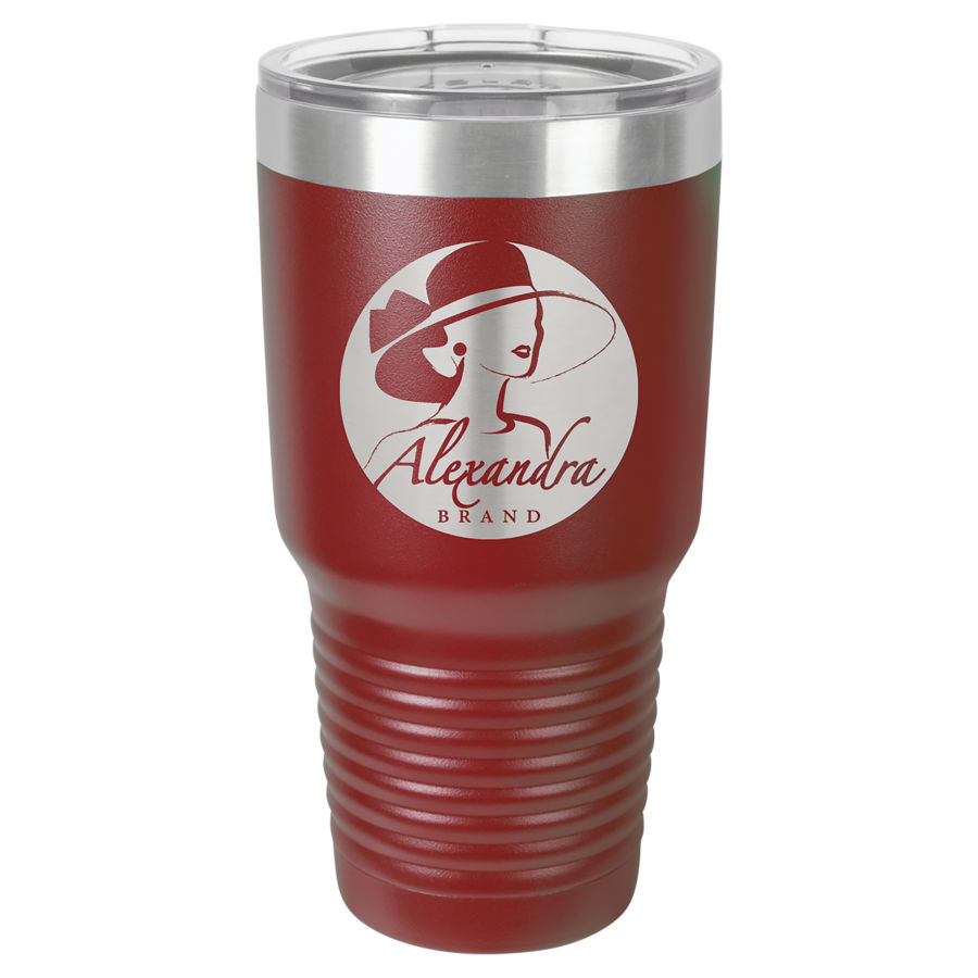 30 oz. Maroon Polar Camel insulated tumbler.  Customizable with your personal image or saying.
