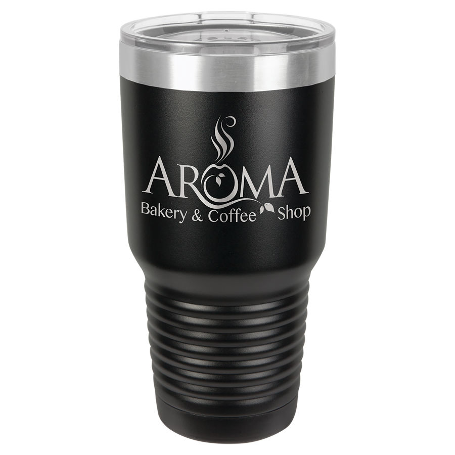 30 oz Black Polar Camel insulated tumbler.  Customizable with your personal image or saying.