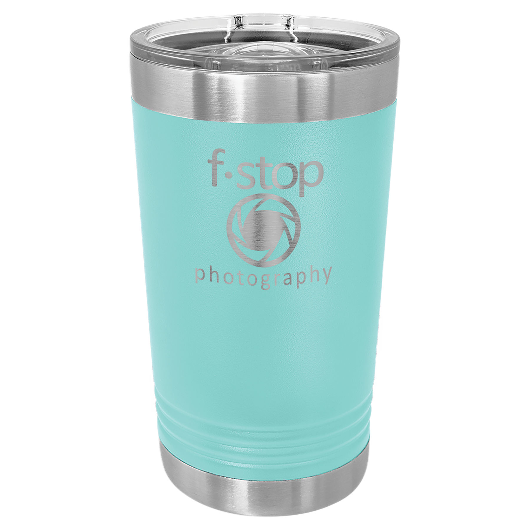 16 oz. Teal Stainless Steel Polar Camel Pint with Slider Lid.  Customizable with your personal image or saying.