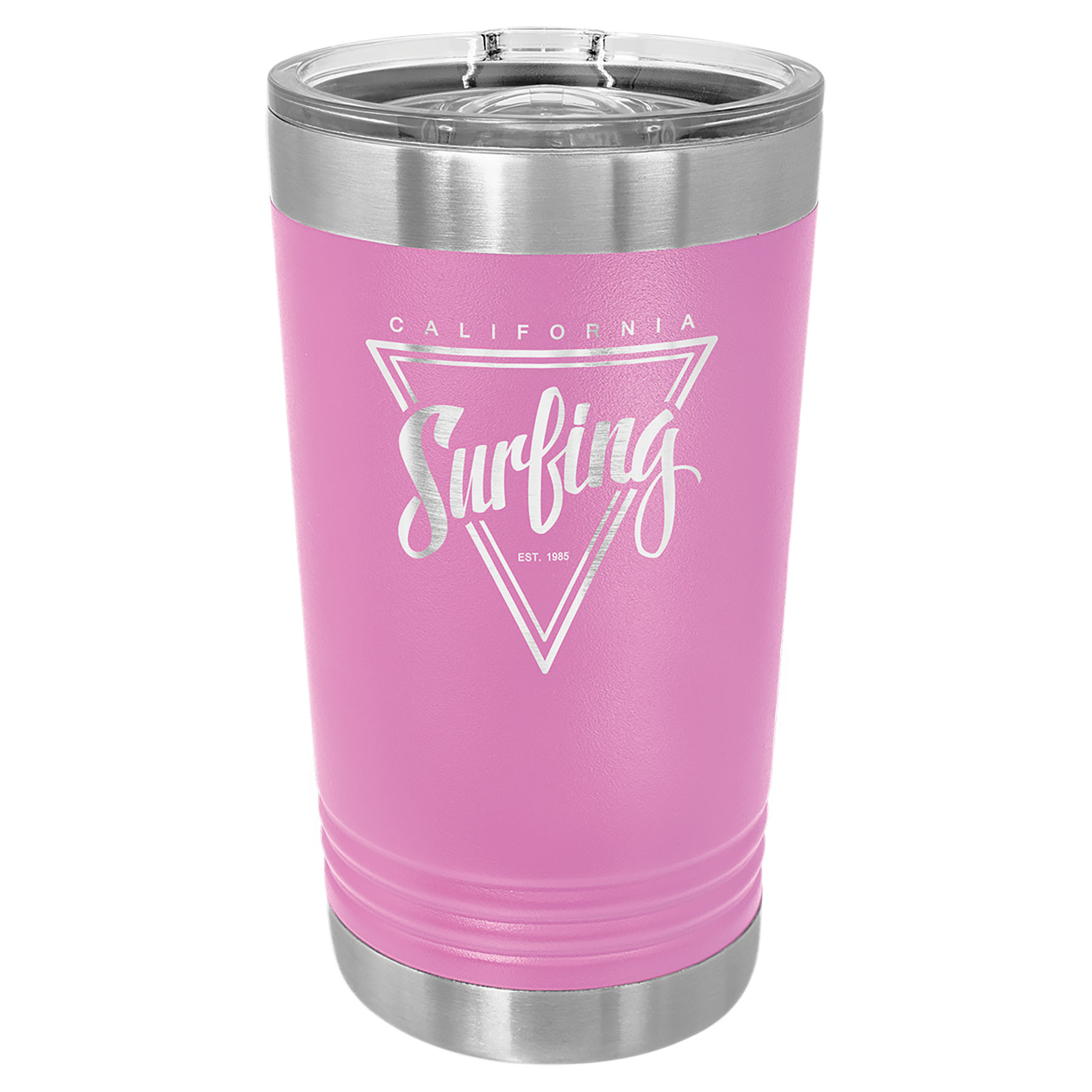 16 oz. Light Purple Stainless Steel Polar Camel Pint with Slider Lid.  Customizable with your personal image or saying.