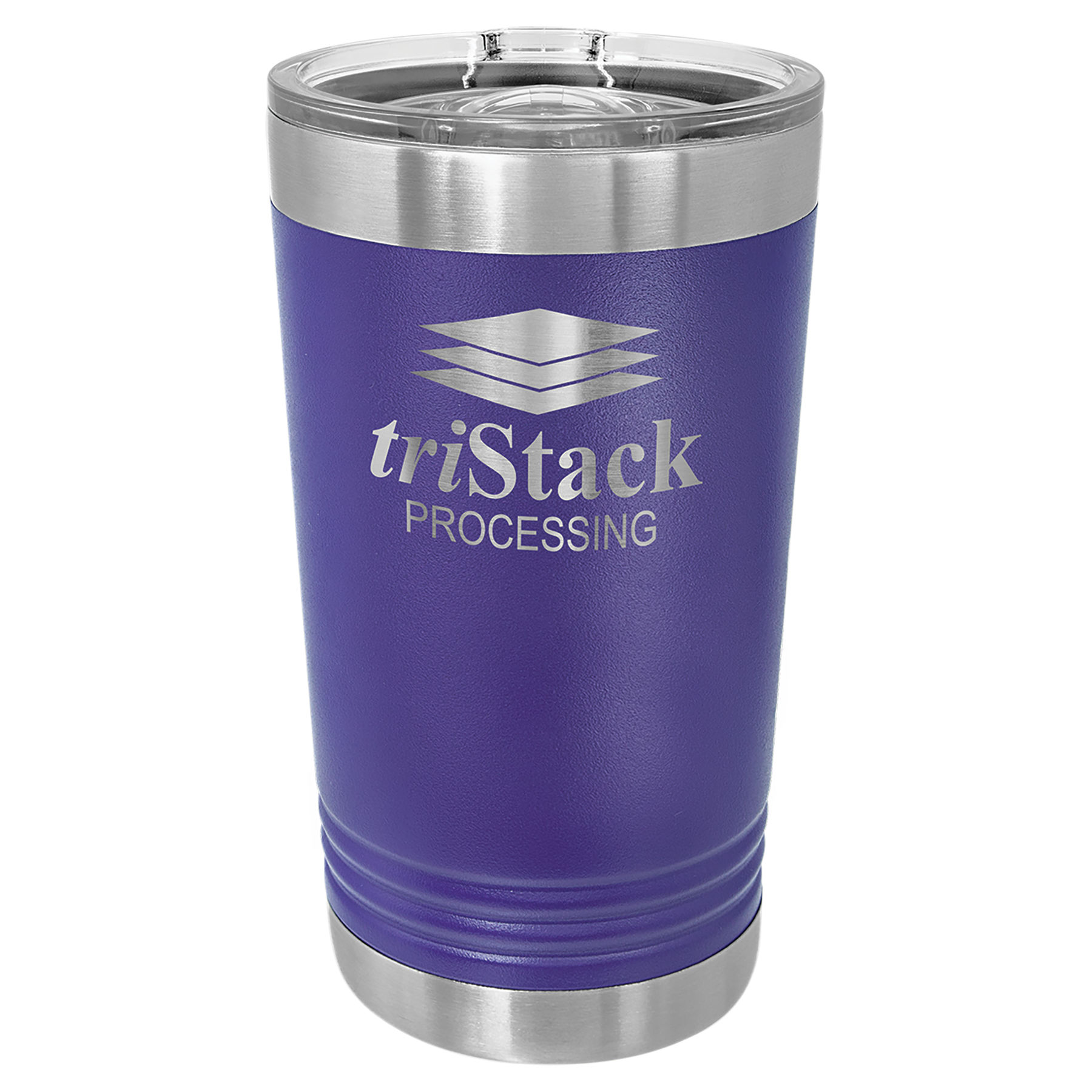 16 oz. Purple Stainless Steel Polar Camel Pint with Slider Lid.  Customizable with your personal image or saying.