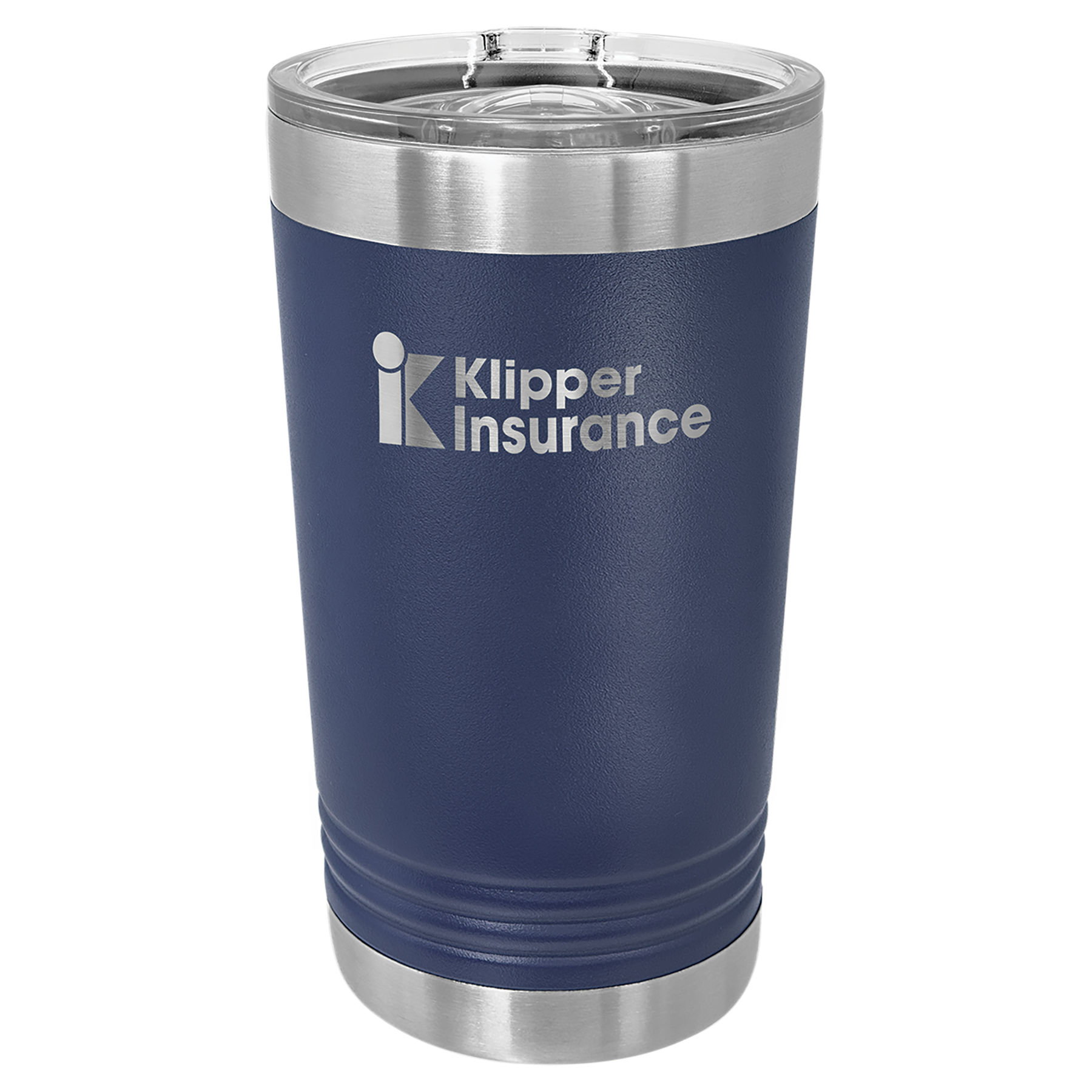 16 oz. Navy Blue Stainless Steel Polar Camel Pint with Slider Lid.  Customizable with your personal image or saying.