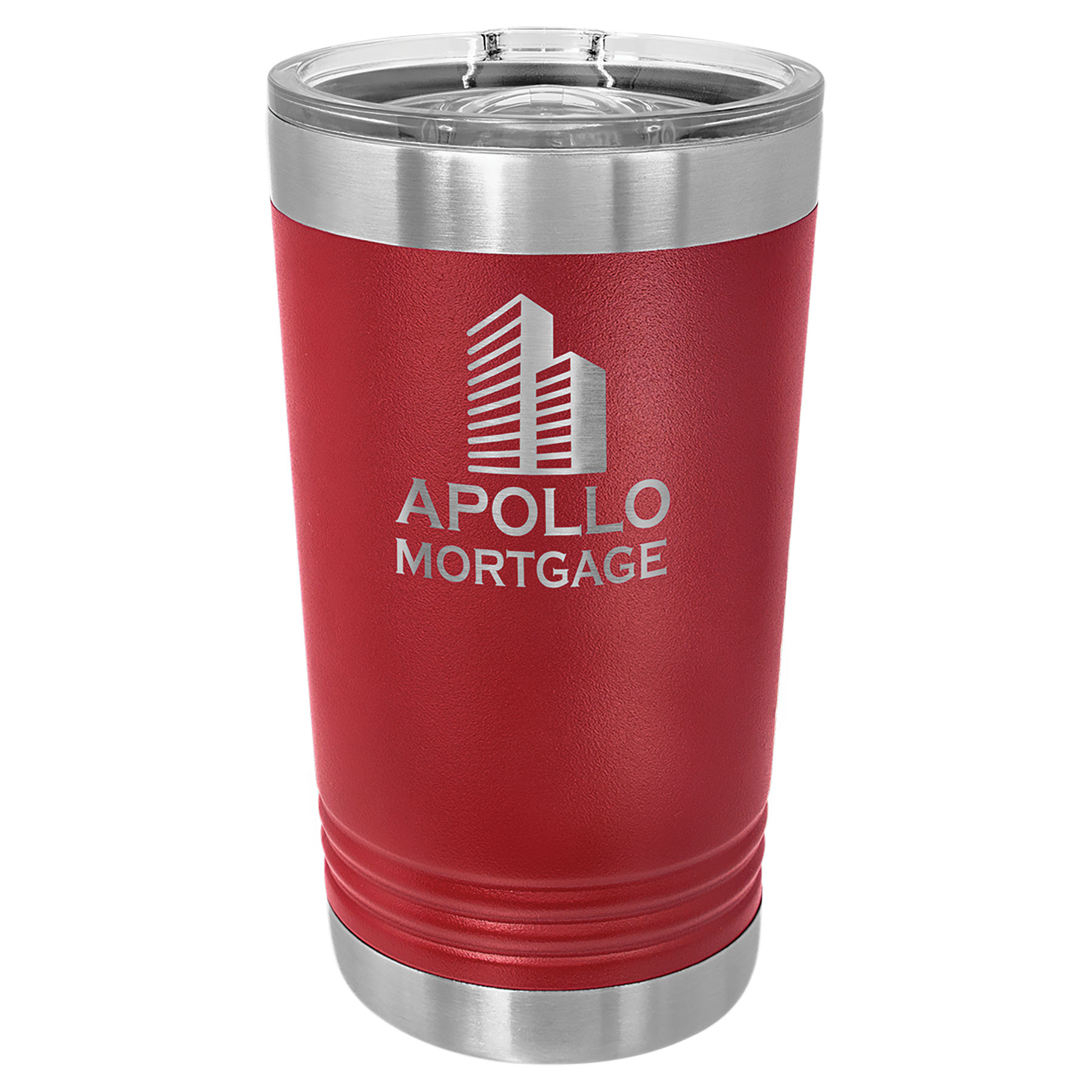 16 oz. Maroon Stainless Steel Polar Camel Pint with Slider Lid.  Customizable with your personal image or saying.