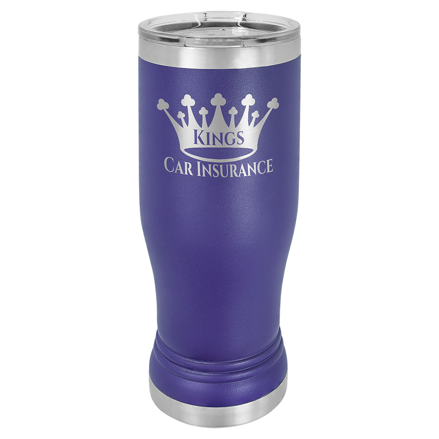 14 oz. Purple Stainless Steel Polar Camel Pilsner.  Customizable with your personal image or saying.