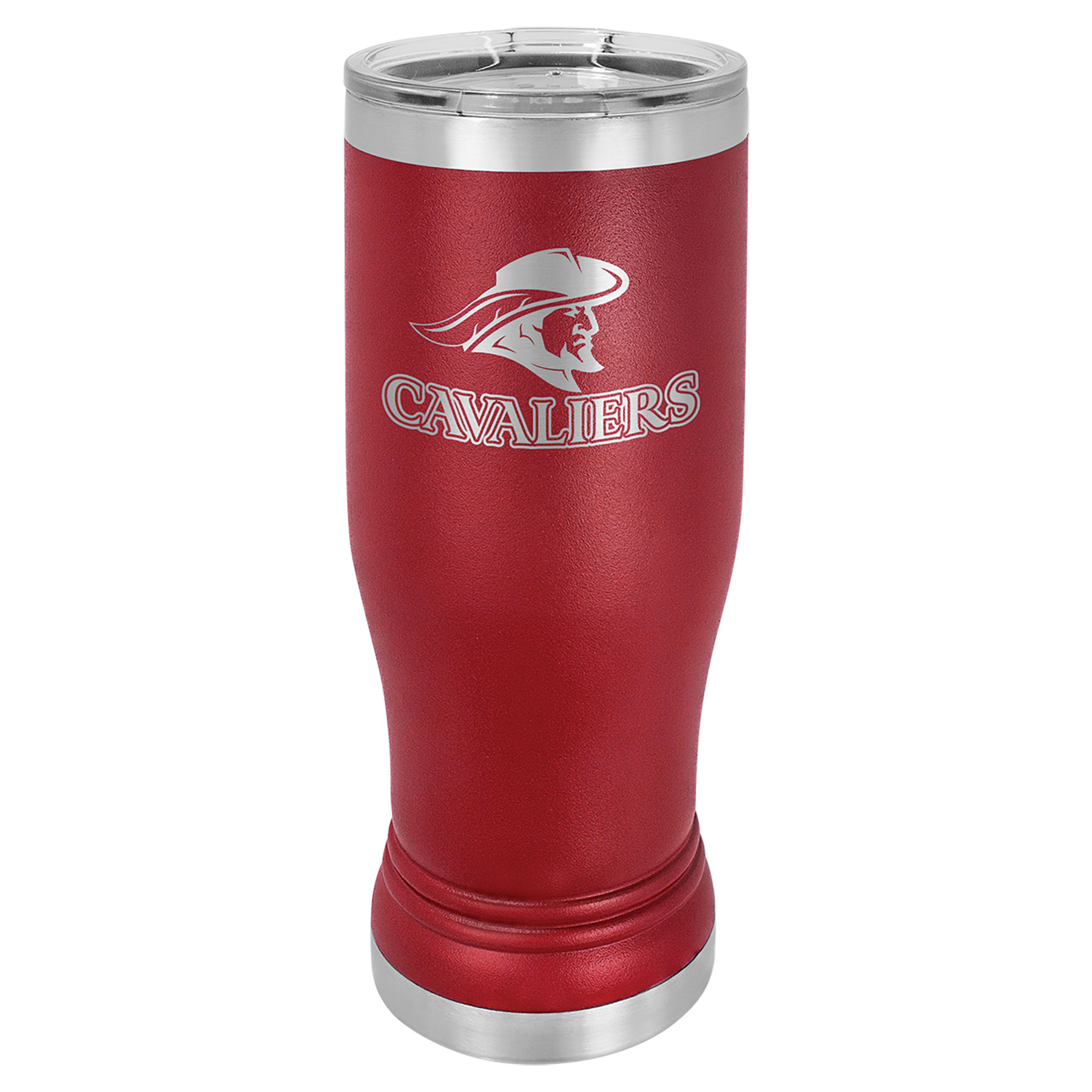 14 oz. Maroon Stainless Steel Polar Camel Pilsner.  Customizable with your personal image or saying.
