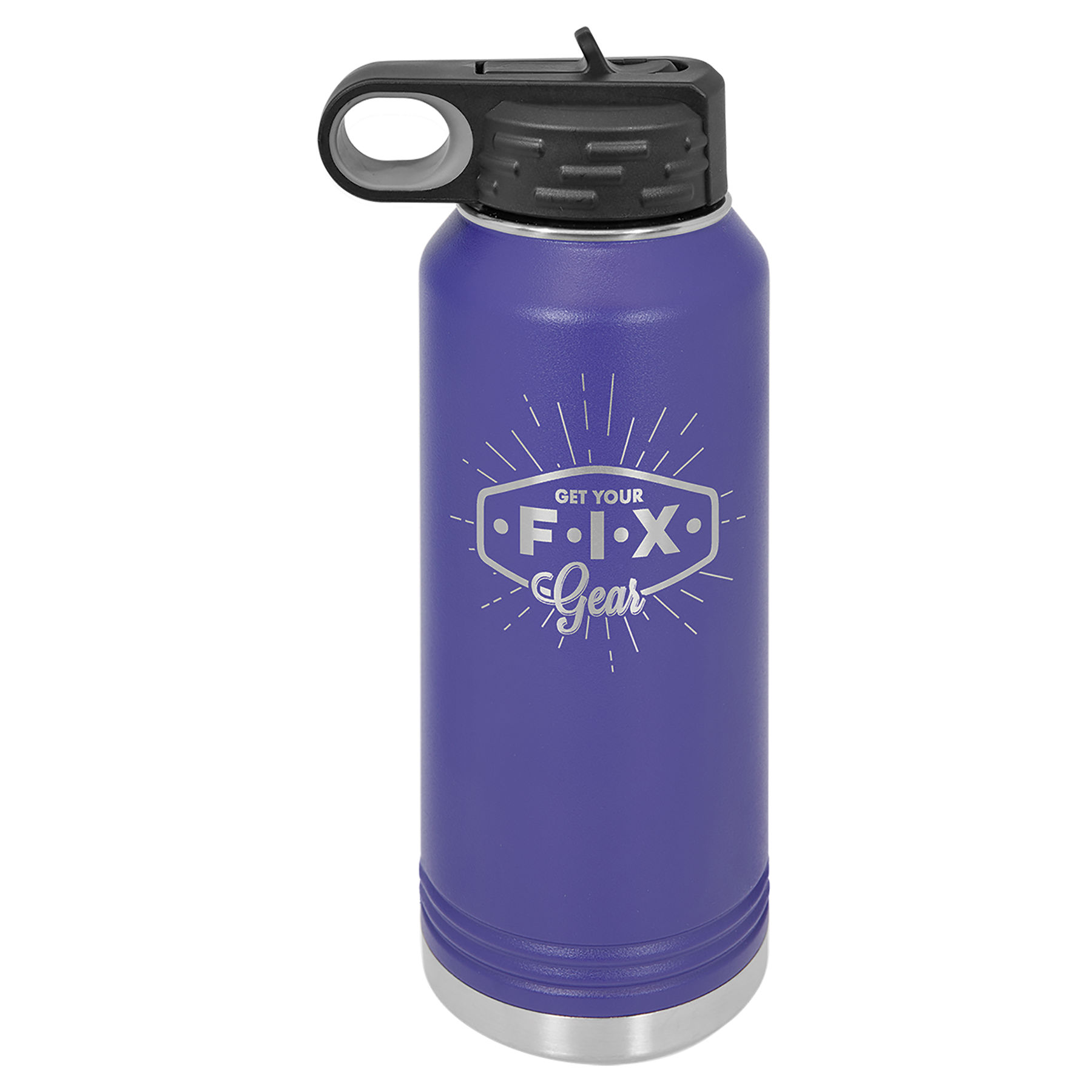 32 oz. Purple Stainless Steel Insulated Water Bottler.  Customizable with your personal image or saying.