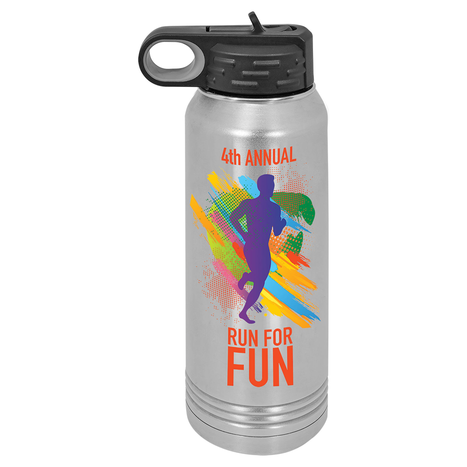 30 oz. Stainless Steel Full Color Imprintable Insulated Water Bottler.  Customizable with your personal image or saying.