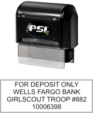Petersen Specialty - Medium PSI Endorsement Stamp. This and more check and banking endorsement stamps available now. Order today!
