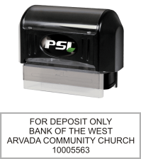 Petersen Specialty- Large PSI 2264 Endorsement Stamp. This and more check and banking endorsement stamps available now. Order today!