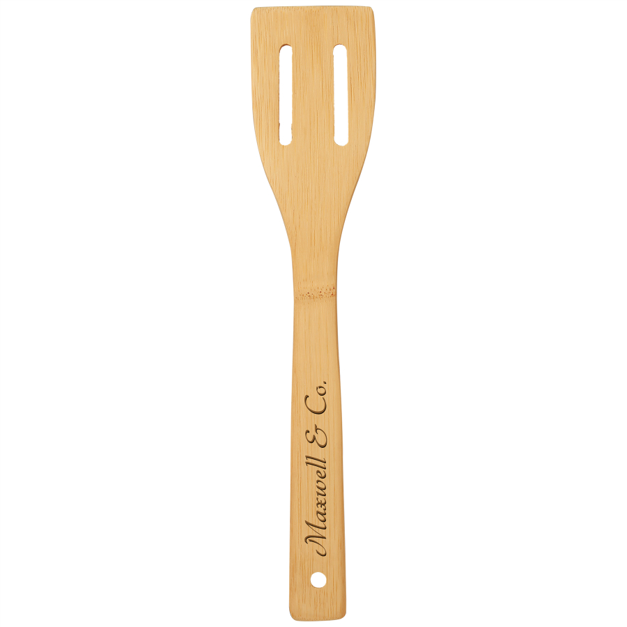 12" Bamboo Spatula with your company logo or personal saying.