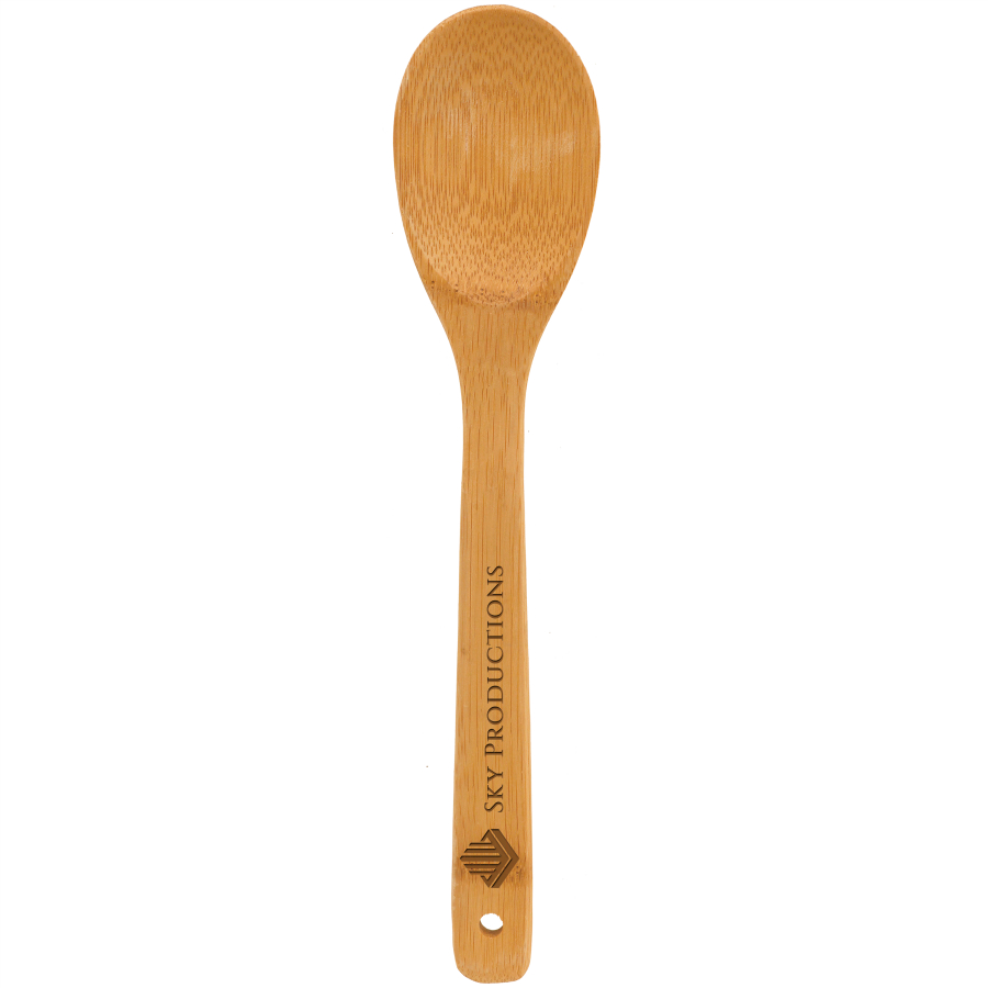 Customize this 12" Bamboo Wooden Spoon with your company logo or personal saying.