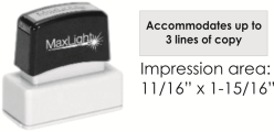 MaxLight XL2-115 pre-inked custom flash stamp