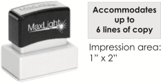 MaxLight XL2-125 pre-inked flash custom stamp