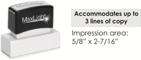 MaxLight XL2-125 pre-inked flash custom stamp