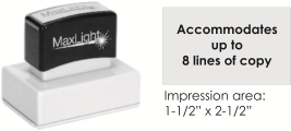 MaxLight XL2-165 pre-inked flash custom stamp