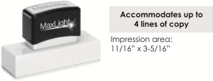 MaxLight XL2-265 pre-inked flash custom stamp