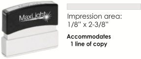 MaxLight XL2-55 one line pre-inked custom flash stamp