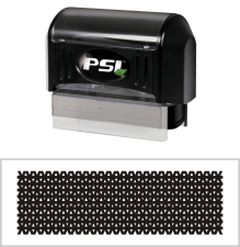 PSI self-inking security block out stamp, security stamp, secure stamp, Identity theft prevention, anti identity theft, ID theft stamp