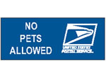 NO PETS ALLOWED sign